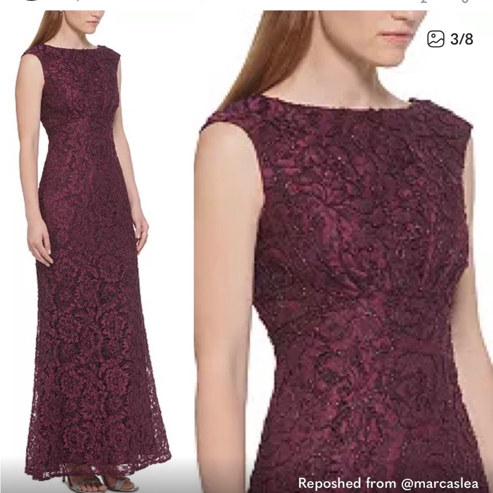 Vince Camuto Plum Lace Maxi Dress